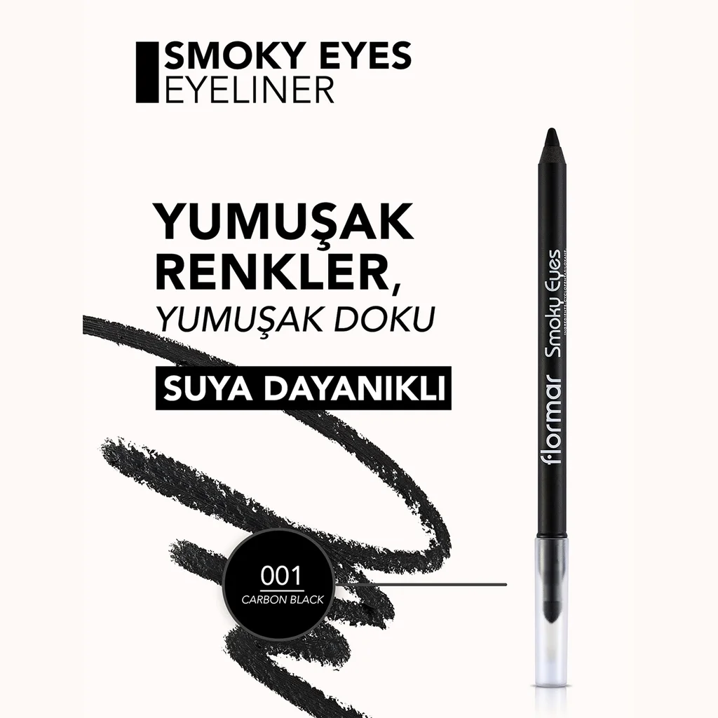 Flormar Smokey Eyes Waterproof Eyeliner Carbon Black