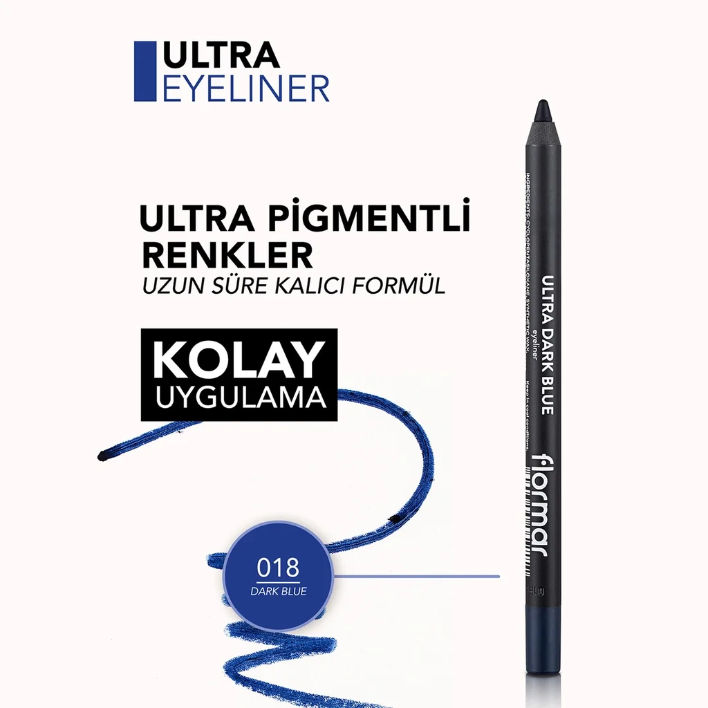 Flormar Ultra Eyeliner 018 dark Blue