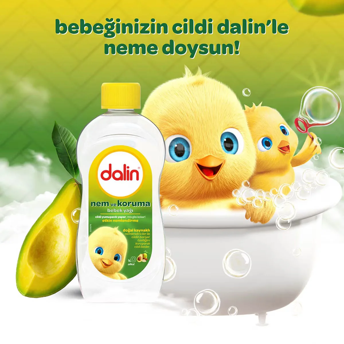 زيت الأطفال بزيت الأفوكادو 300 مل من دالين Dalin