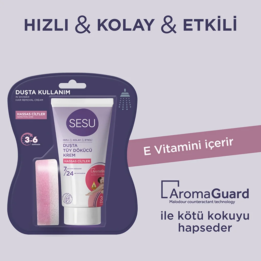 Sesu Sensitive Dusch-Haarentfernungscreme 150 ml
