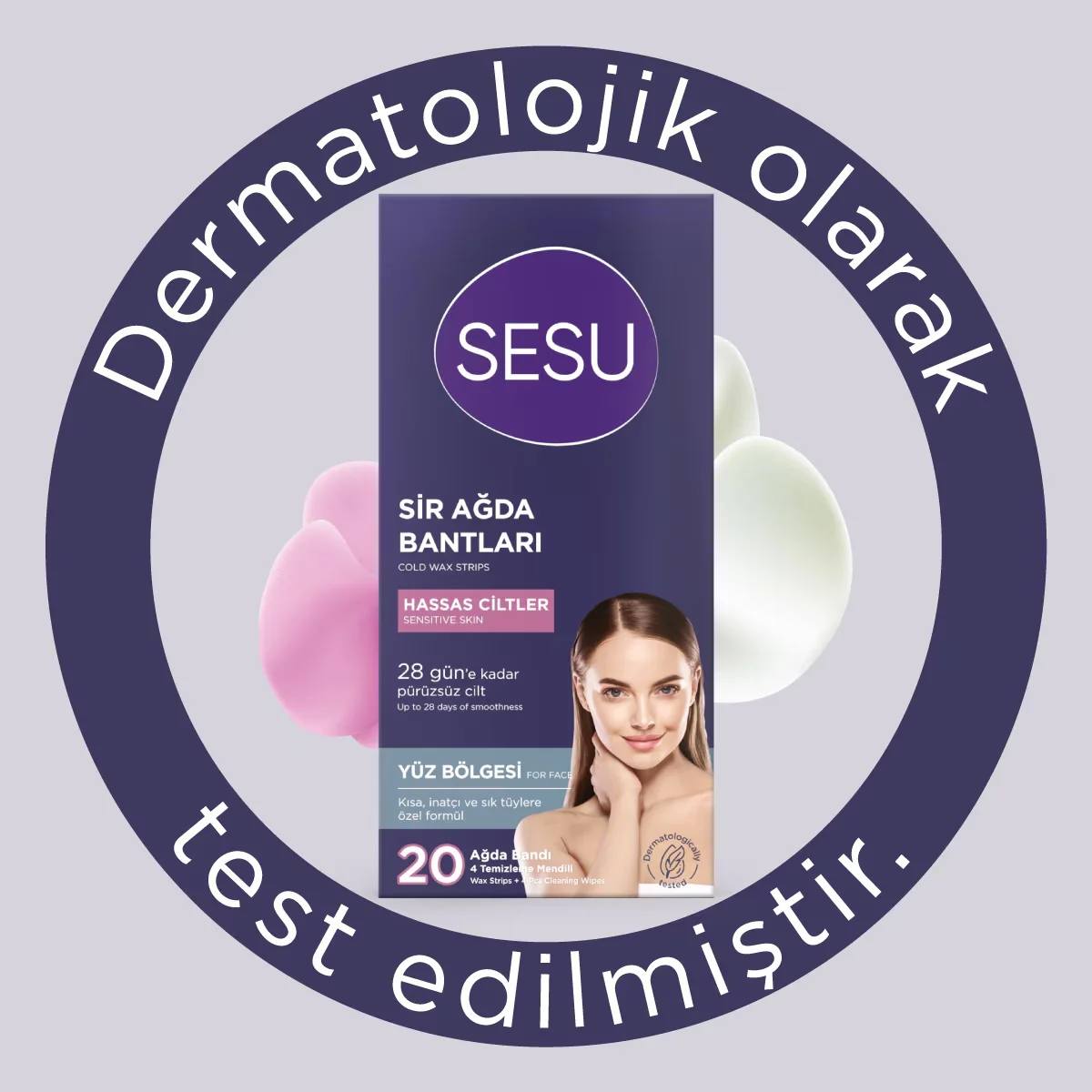 Sesu Wax Strips Face Sensitive Skin 20 pcs
