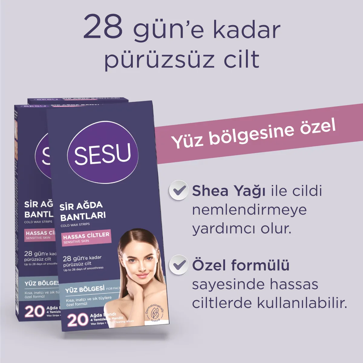 Sesu Wax Strips Face Sensitive Skin 20 pcs