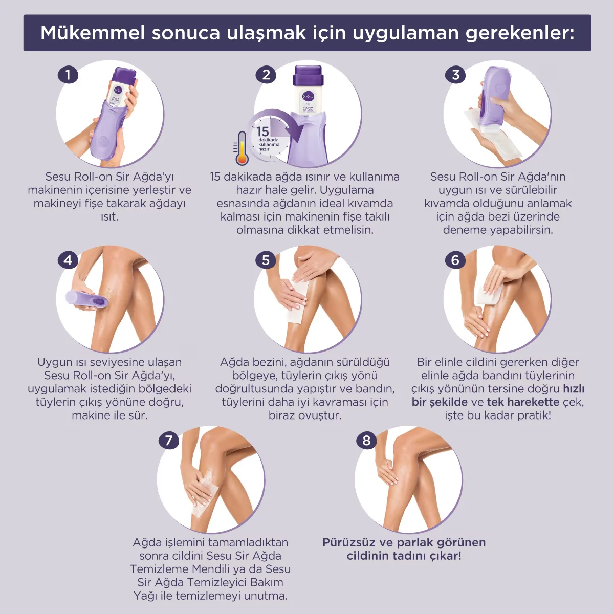 Набор воска для депиляции Sesu Soft Roll-on