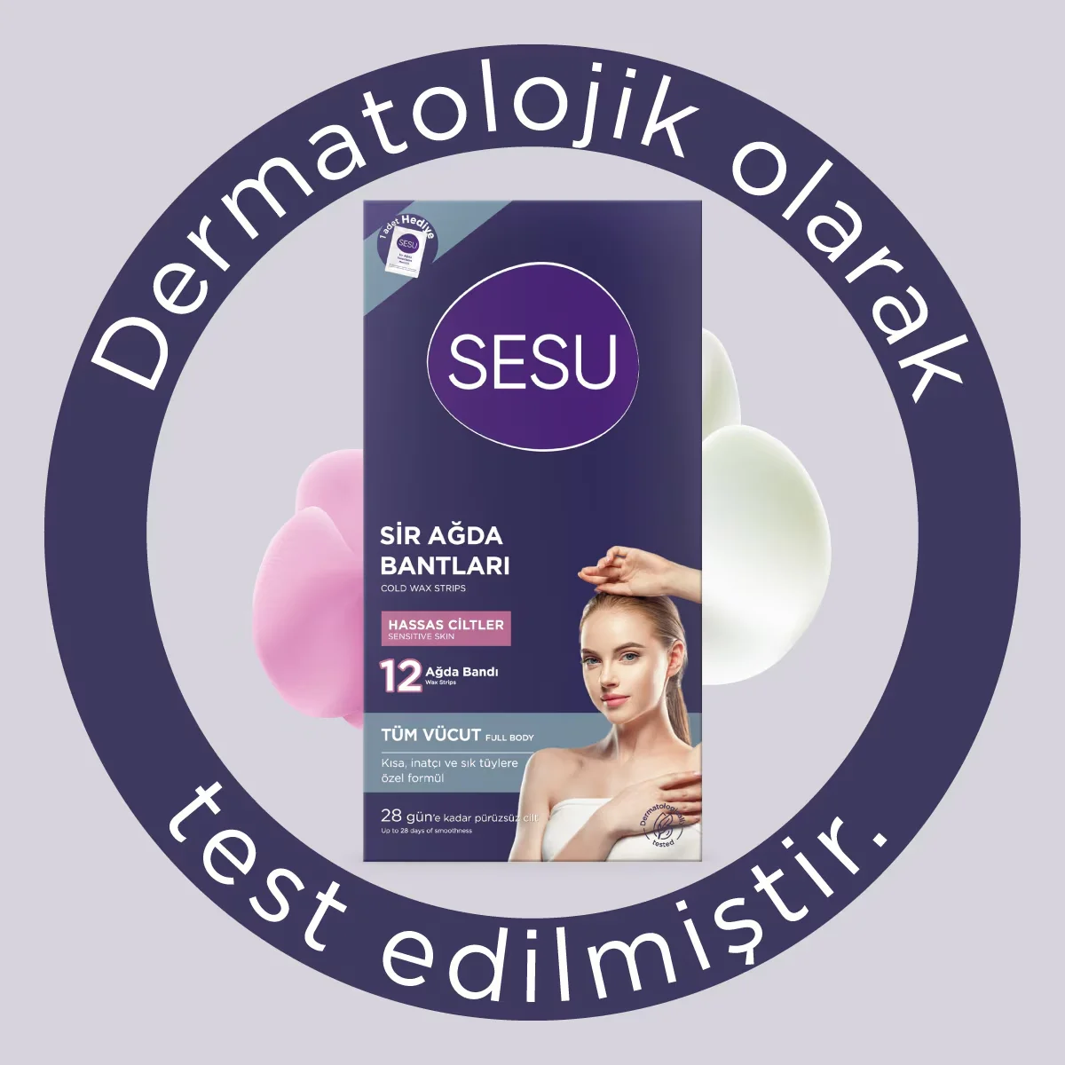 Sesu Sensitive Body Wax Strips 12 pcs