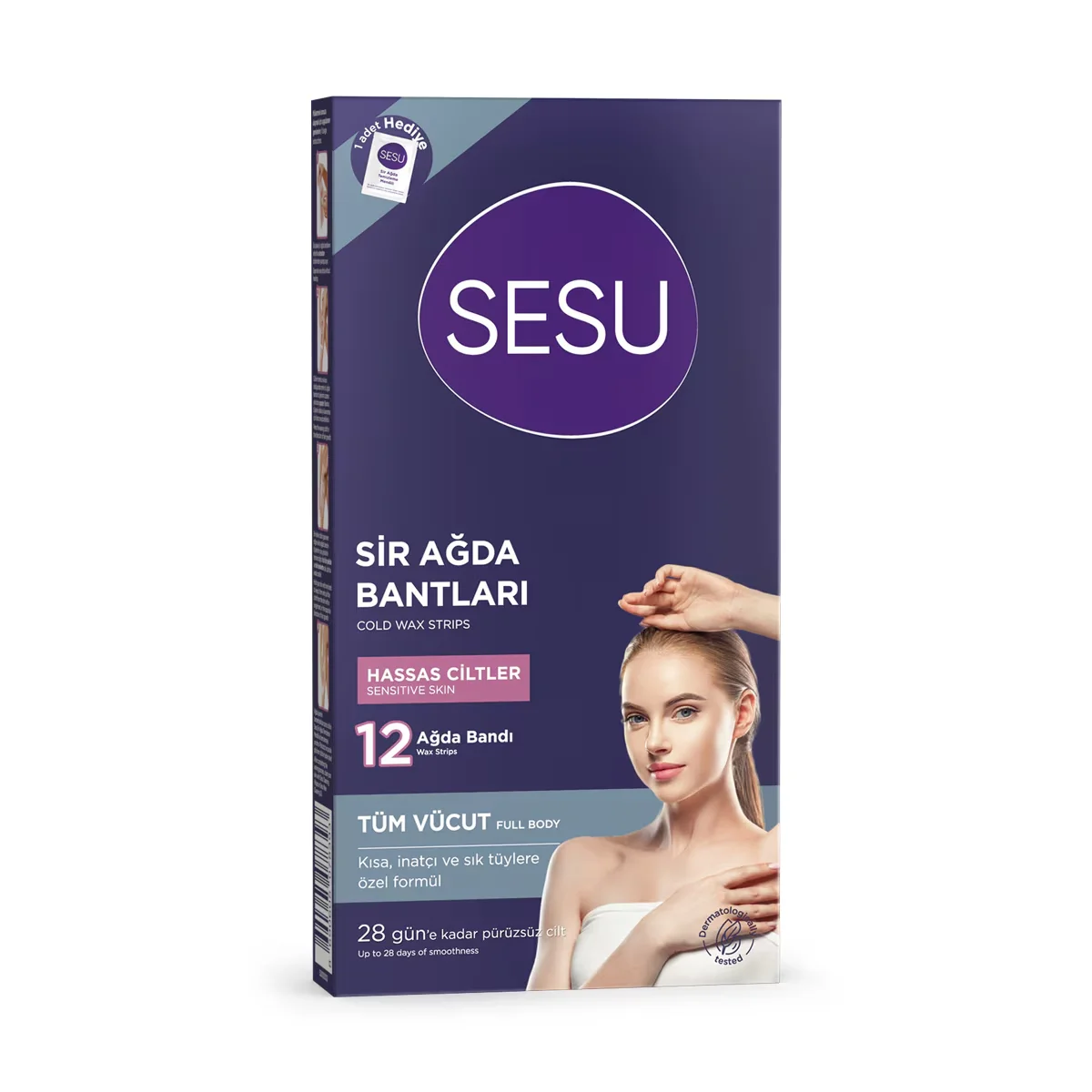 Sesu Sensitive Body Wax Strips 12 pcs
