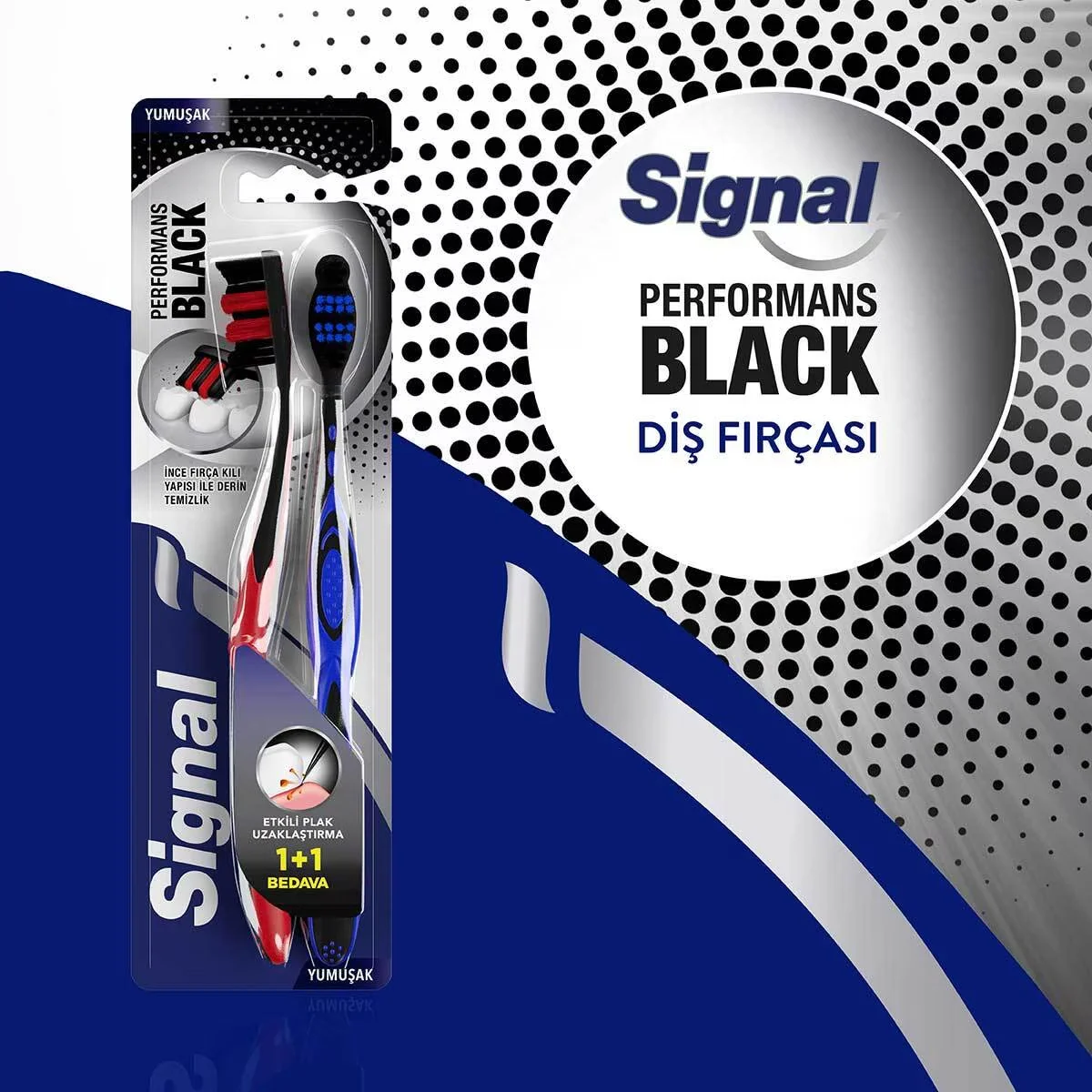 Signal Performance Black Zahnbürste 1+1