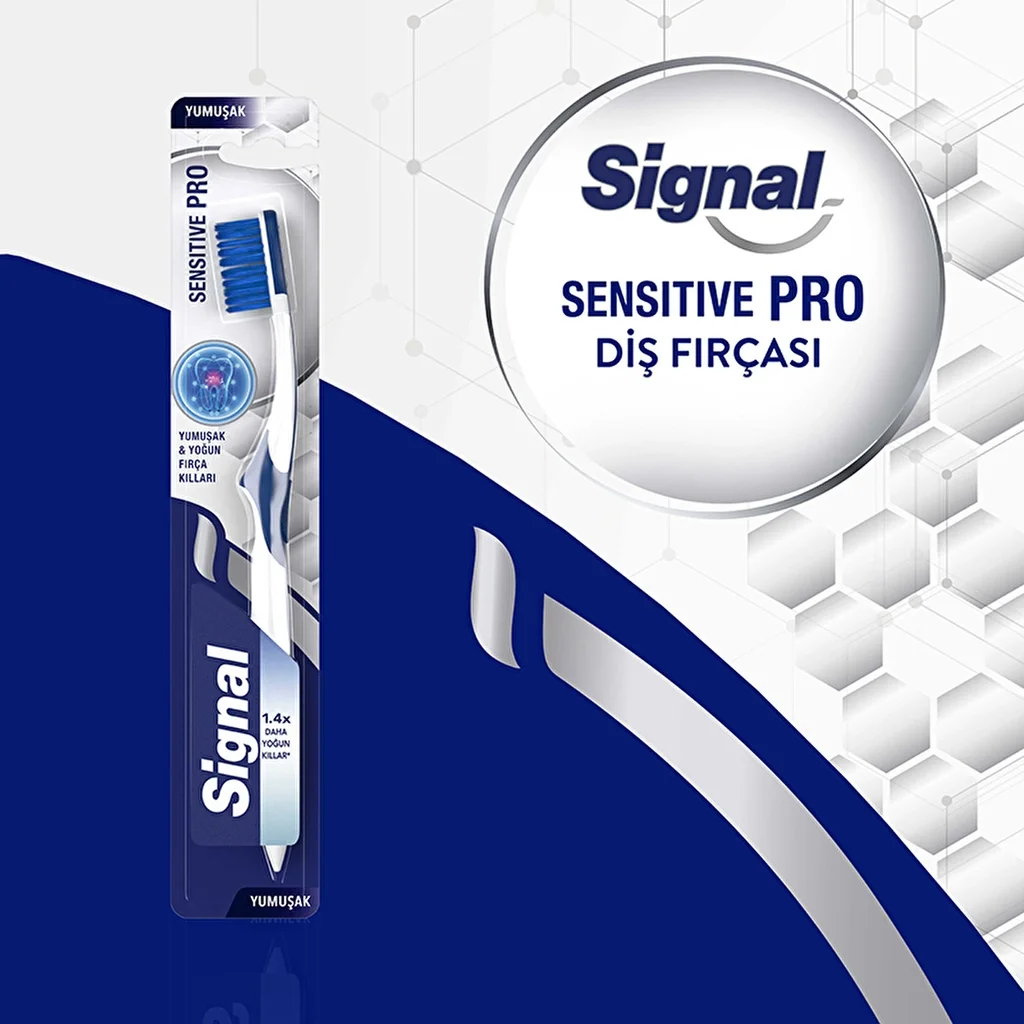 Signal Sensitive Pro Weiche Zahnbürste für sanfte Plaque