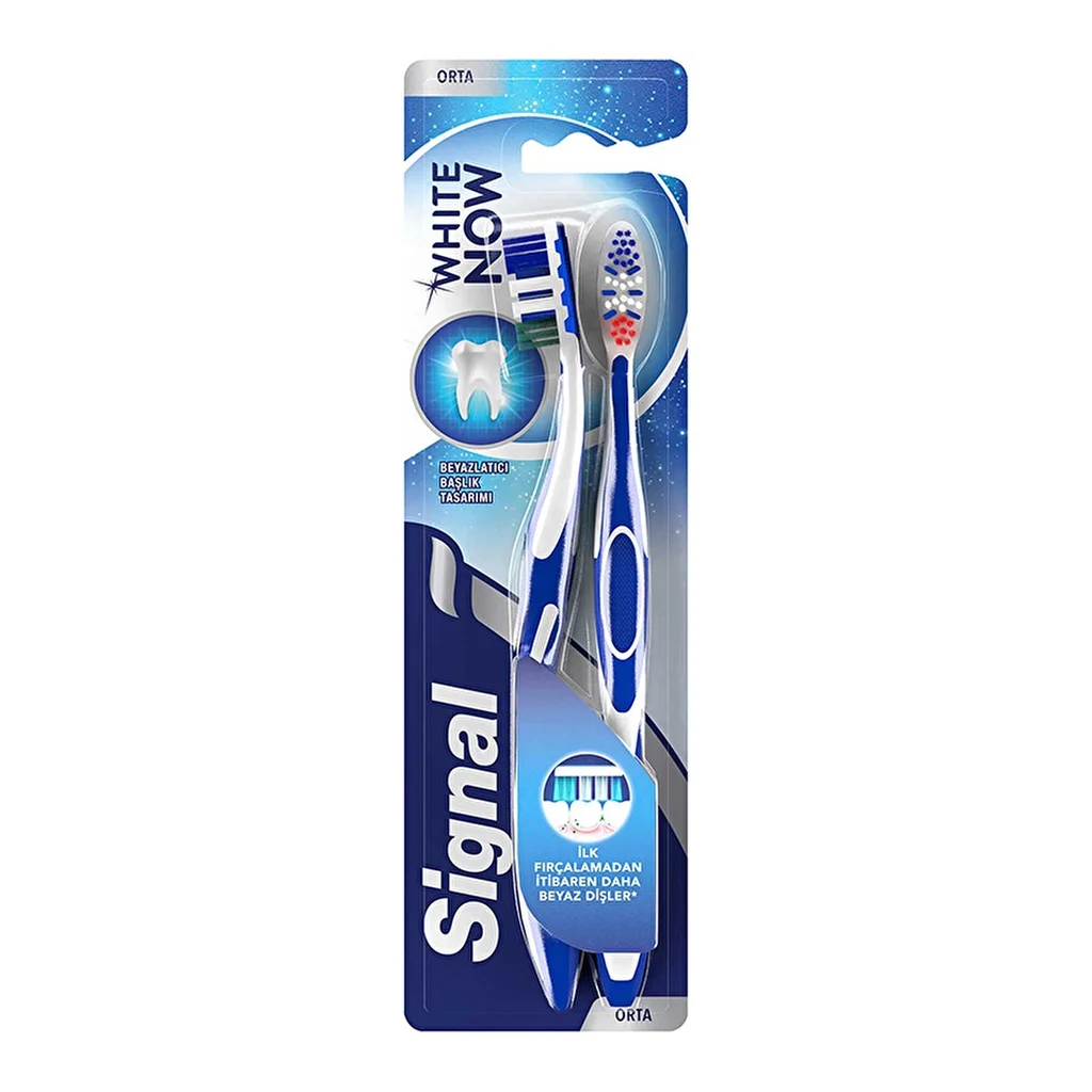 Signal White Now Toothbrush Medium 1+1