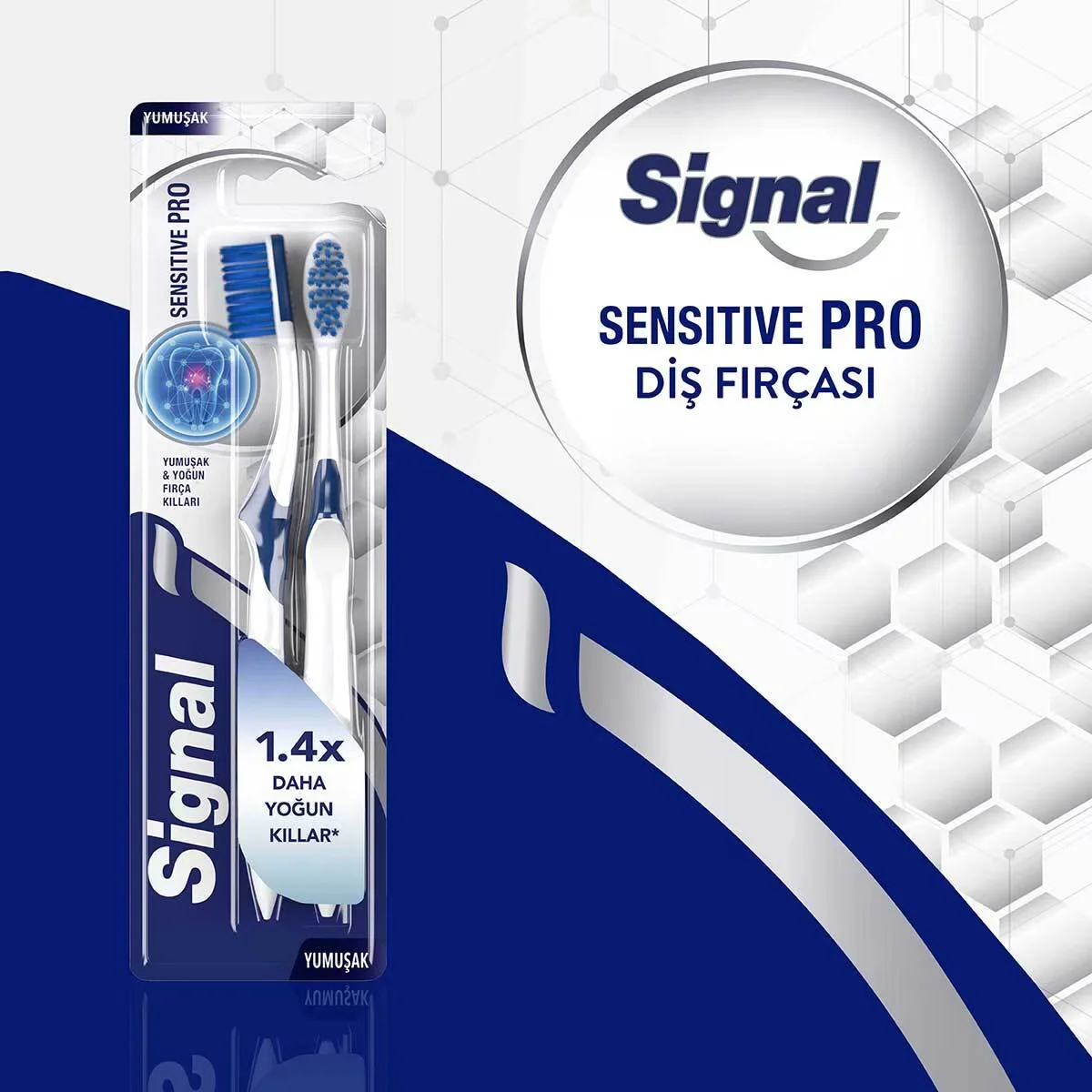 Signal فرشاة أسنان سيجنال للعناية الاحترافية ناعمة 1+1