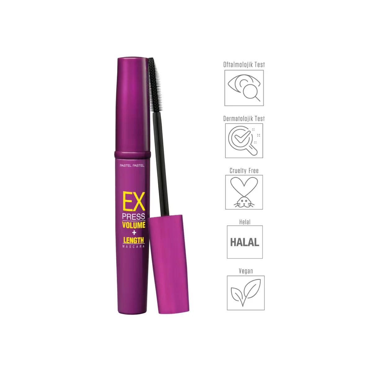 Pastel Volume &amp; Length Mascara - Intense Black 10ml