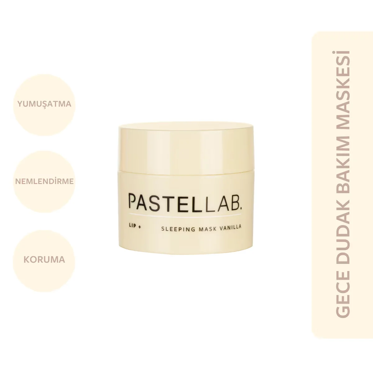 Nährendes Vanille Lippen Schlafmaske für Hydratation von Pastellab