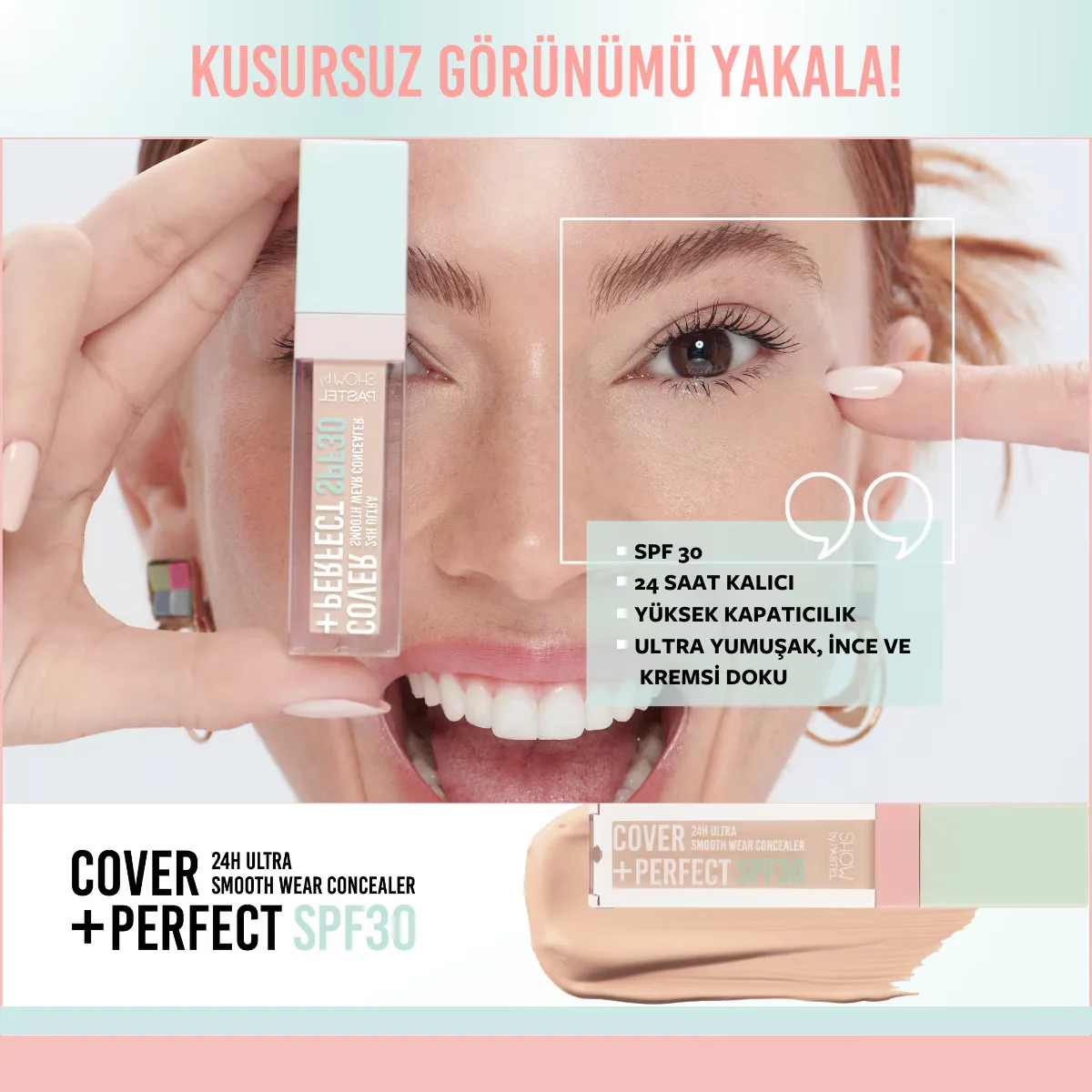 Show By Pastel Cover+perfect Concealer Spf30 ultra Concealer 301 fair