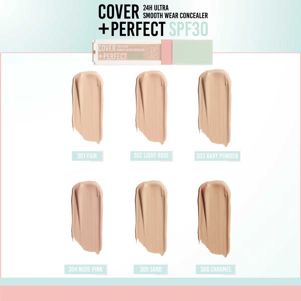 Show By Pastel Cover+perfect Concealer Spf30 ultra Concealer 301 fair