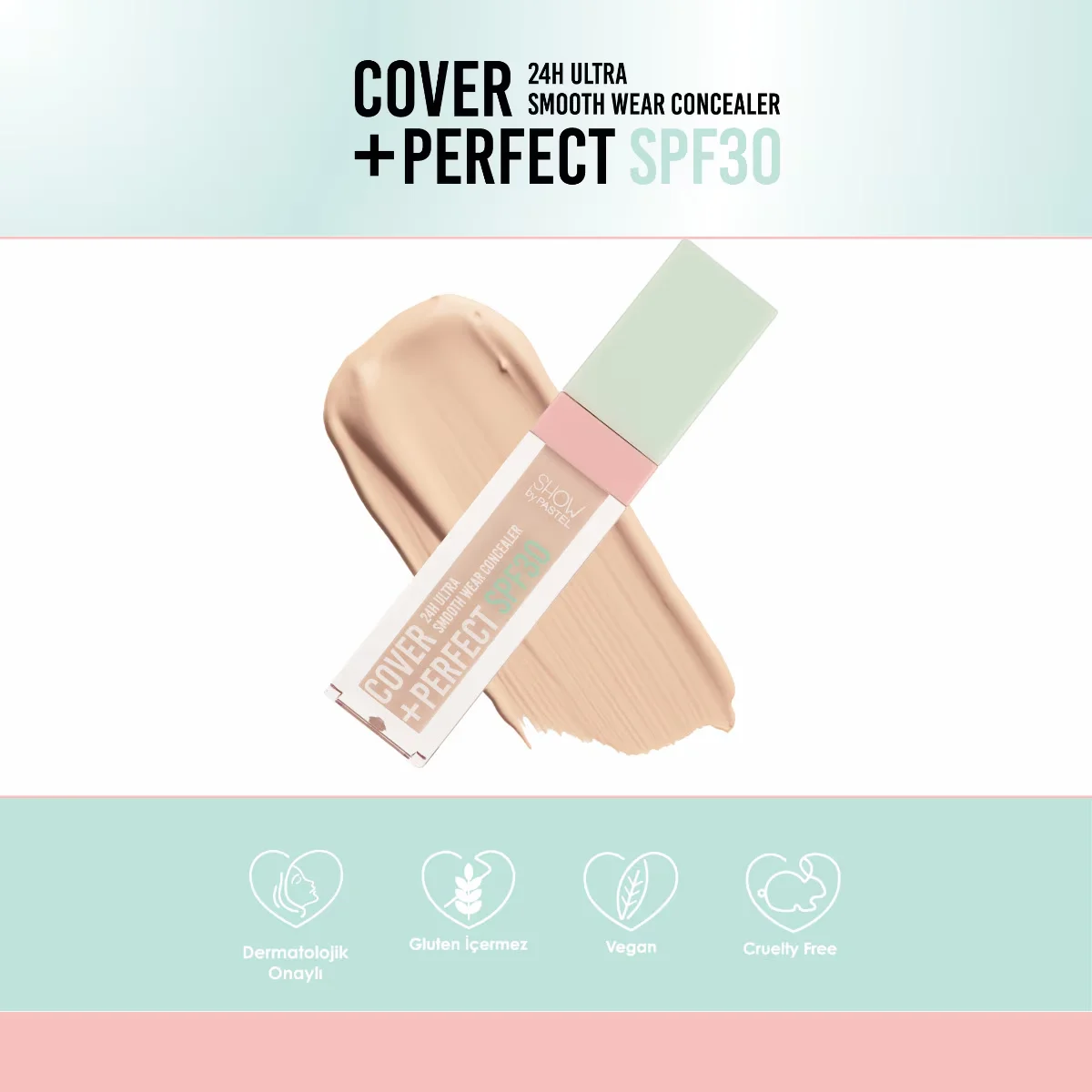 Show By Pastel Cover+perfect Concealer Spf30 ultra Concealer 301 fair