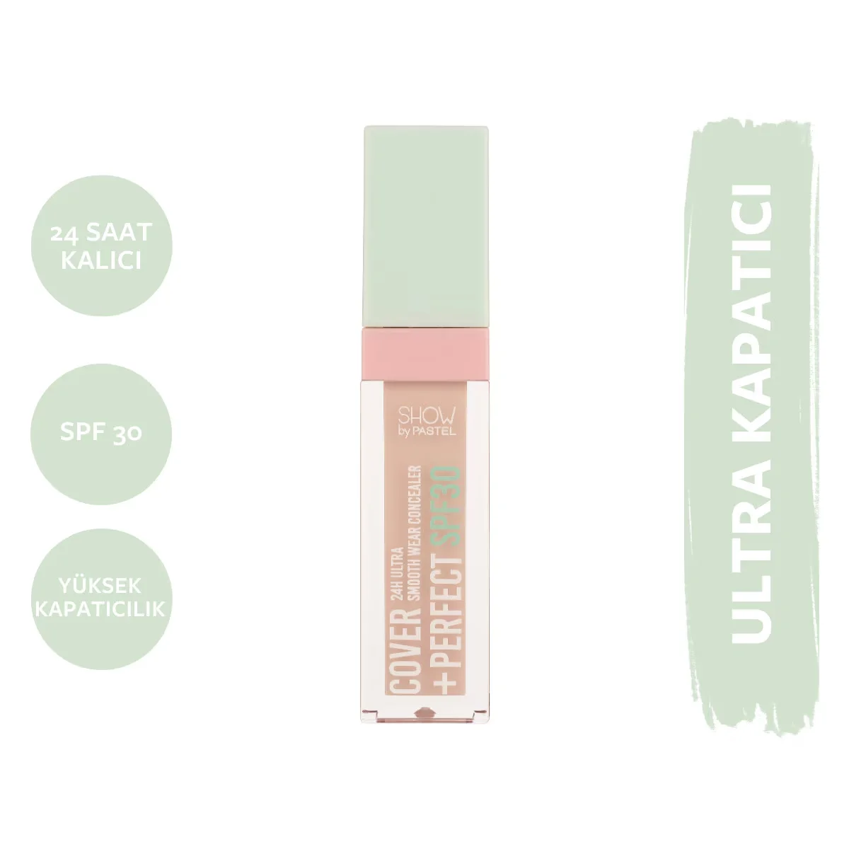 Show By Pastel Cover+perfect Concealer Spf30 ultra Concealer 302 light Rose