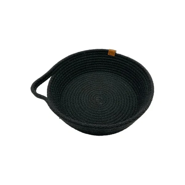 Luna Cucina Jute Single Handle Organiser Black 21 cm
