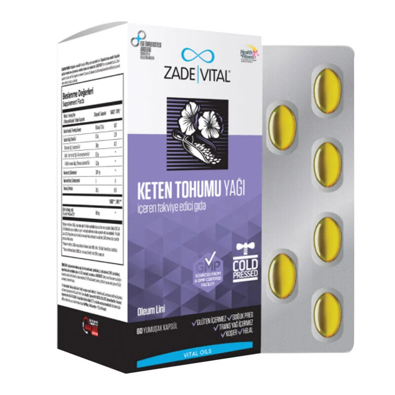 Масло семян льна Zade Vital 625 мг 60 капсул