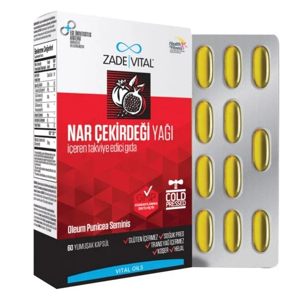 Zade Vital Pomegranate Seed Oil 400 mg 60 capsules