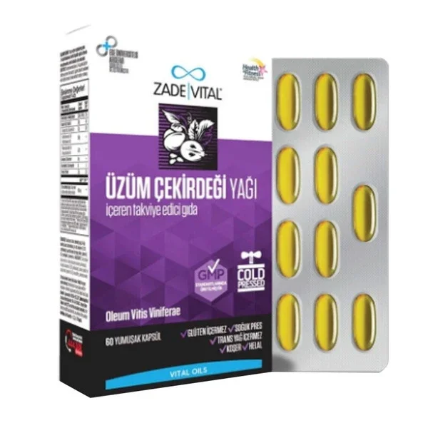 Zade Vital Grape Seed Oil 500 mg 60 capsules