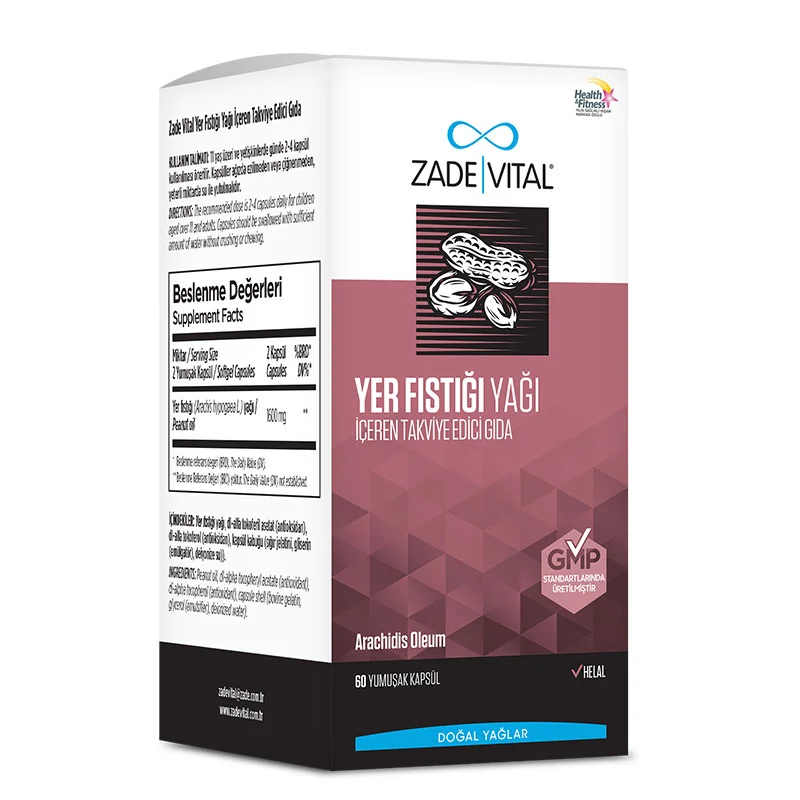 Zade Vital Peanut Oil 60 soft Box Capsules