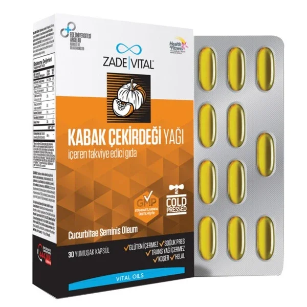 Zade Vital Pumpkin Seed Oil 30 soft Capsules