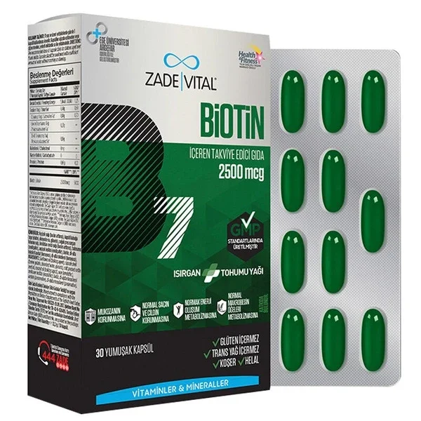 Zade Vital Biotin B7 30 capsules