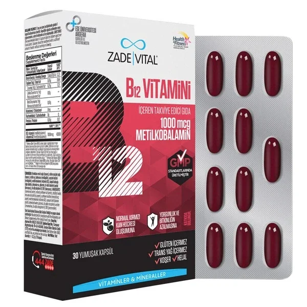 Zade Vital B12 vitamin 30 soft Capsule