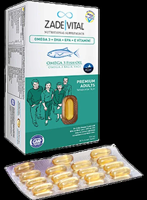 Zade Vital Omega 3 fish Oil Premium Adults 50 capsules