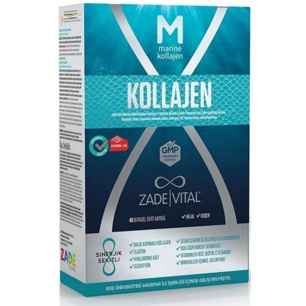 Zade Vital Collagen Supplementary Food 40 herbal Hard Capsules