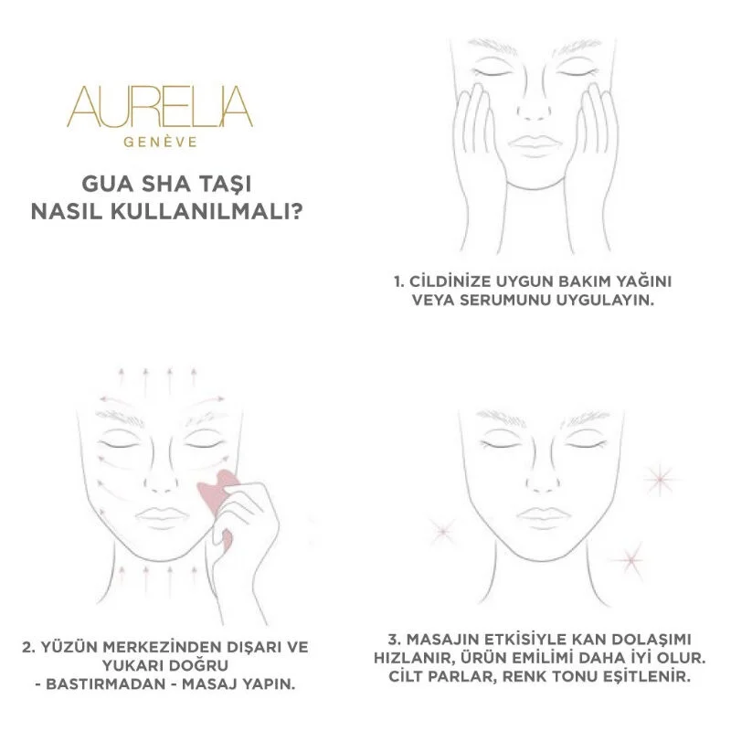 Гуаша камень для массажа лица из нефрита Aurelia Geneve