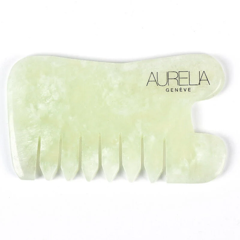 Гуаша камень для массажа лица из нефрита Aurelia Geneve