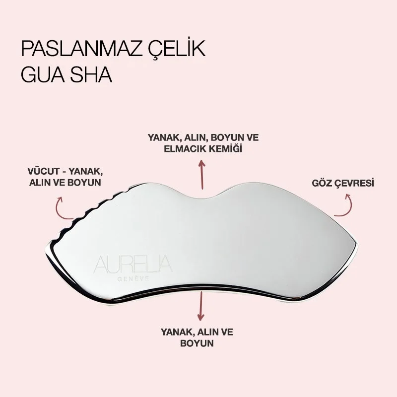 Aurelia Geneve Stainless Steel Gua Sha Tool for Skincare