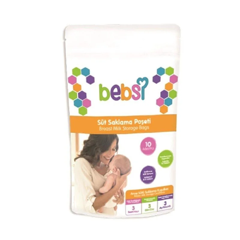 Bebsi 10er-Pack Milchlagerbeutel für Frische & Bequemlichkeit