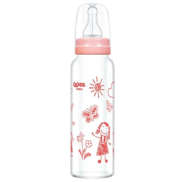 Wee Baby Classic Heat Resistant Glass Baby Bottle 240 ml
