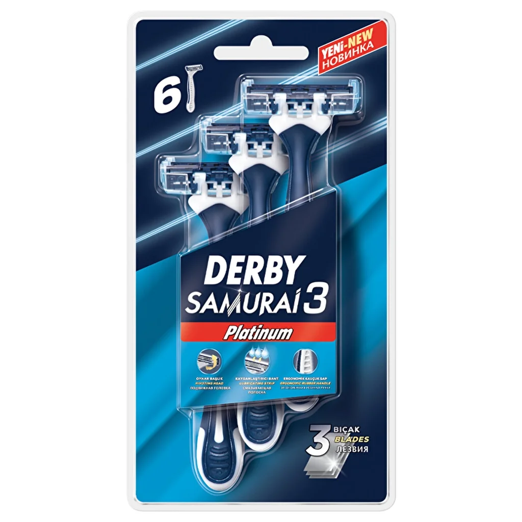 Derby Samurai 3 platinum Razor Blades 6 pcs