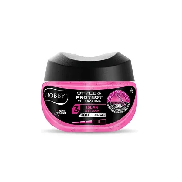 Hobby Wet Gel Style & Protect, 24 Hour Effective 250 ml