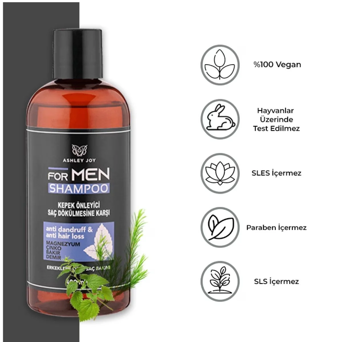 Ashley Joy Haarausfall-Präventionsshampoo für Männer - 400ml