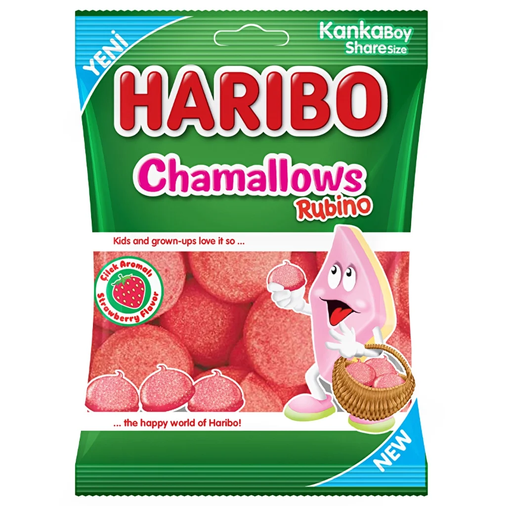 Haribo Chamallows Rubino Strawberry Flavored Marshmallow 70 gr