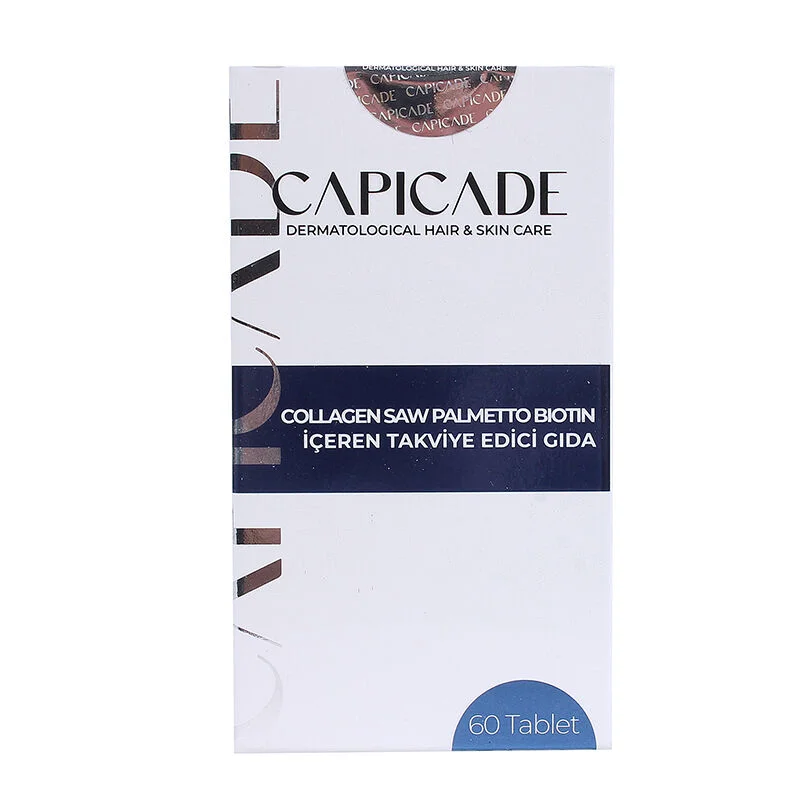 Capicade Collagen Saw Palmetto Biotin Containing Supplementary Food 60 tablets