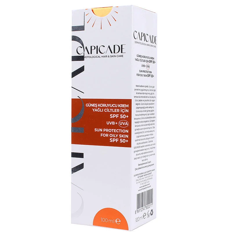 Capicade Spf50+ Sunscreen Cream 100 ml - Irregular And Oily Skin