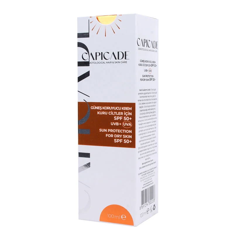 Capicade Spf50+ Sunscreen Cream For Dry Skin 100 ml