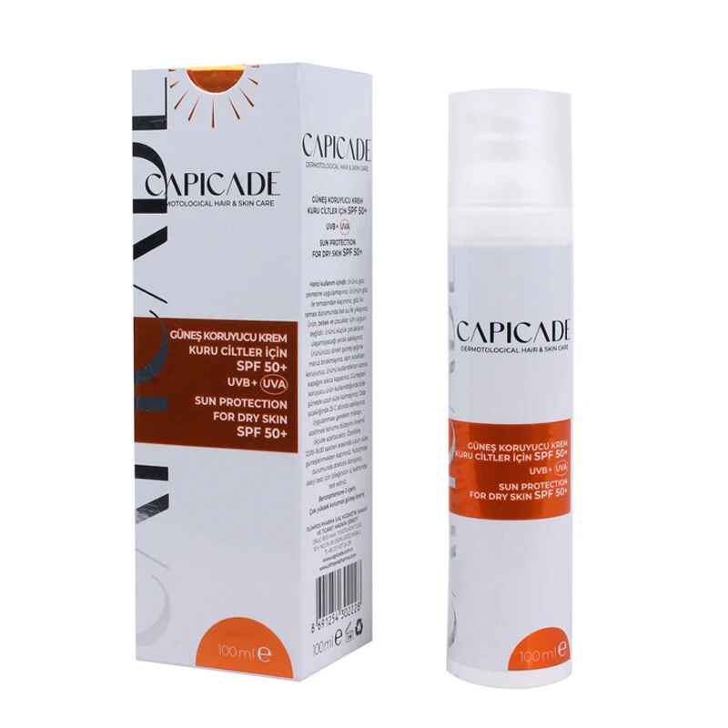 Capicade Spf50+ Sunscreen Cream For Dry Skin 100 ml