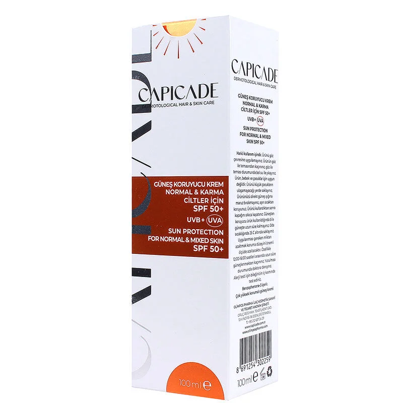كريم واقي شمس SPF50+ 100 مل من كابيكيد Capicade