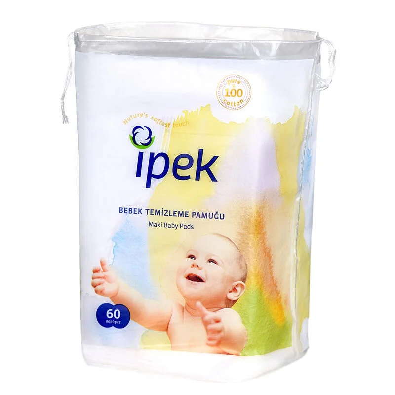 İpek Silk Hydrophilic Maxi Baby Cleaning Cotton Pad 60 pcs