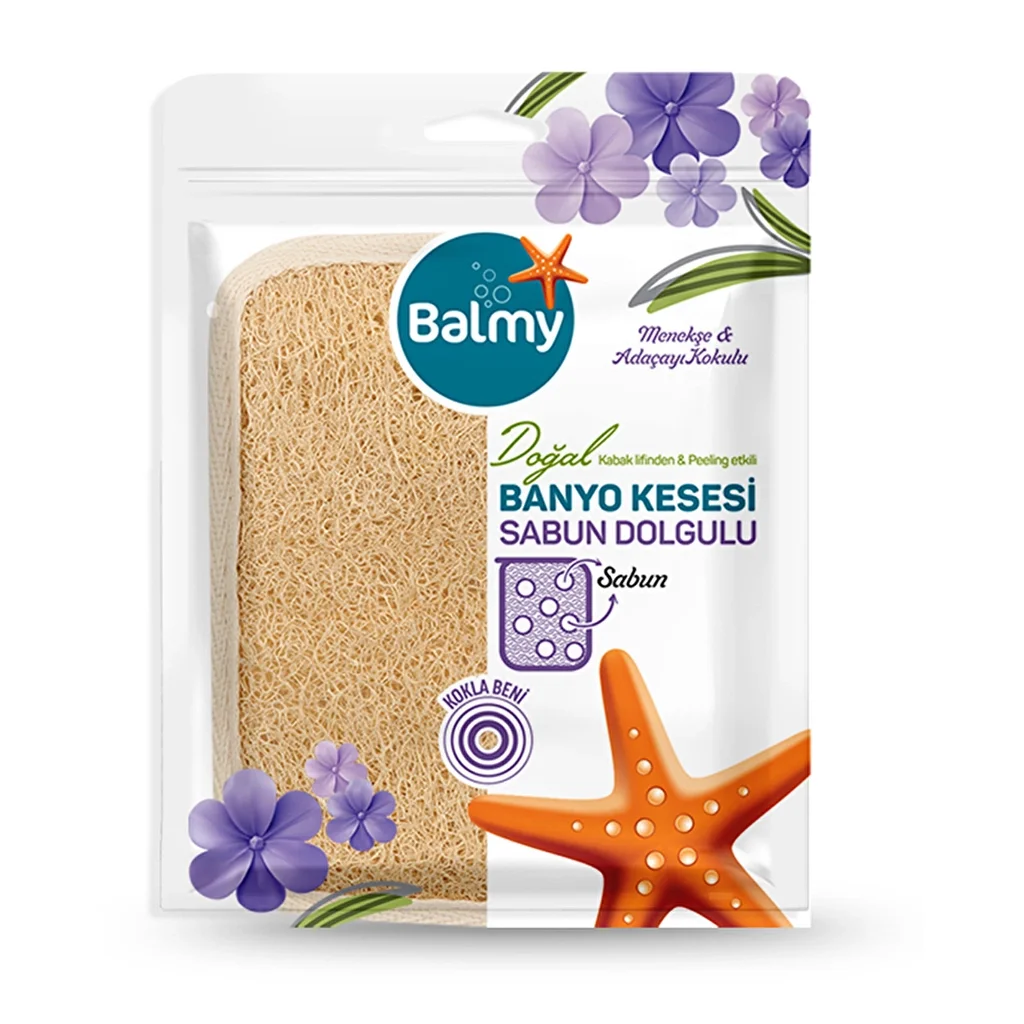 Violett &amp; Salbei Peeling-Bad-Handschuh - Seife 72g