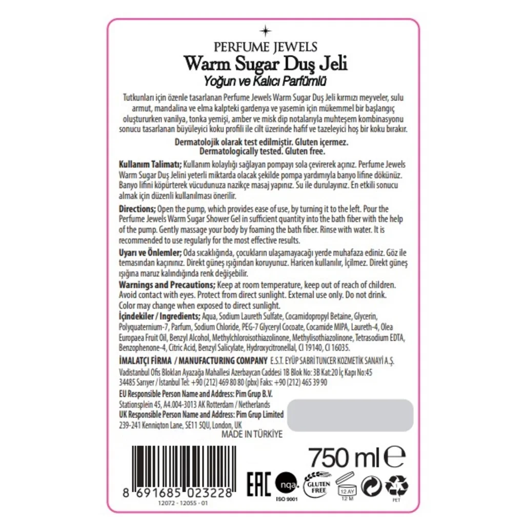 Eyüp Sabri Tuncer Warm Sugar Shower Gel 750 ml