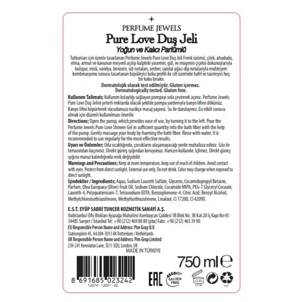 Eyüp Sabri Tuncer Pure Love Shower Gel 750 ml