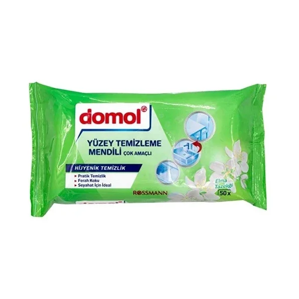 Domol Surface Cleaning Wipes Apple Freshness 50 pcs