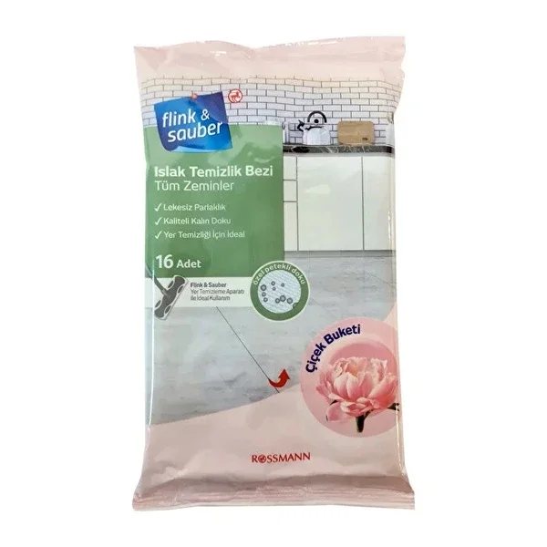 Flink & Sauber Floor Cloth Wet Flower Bouquet 16 pcs