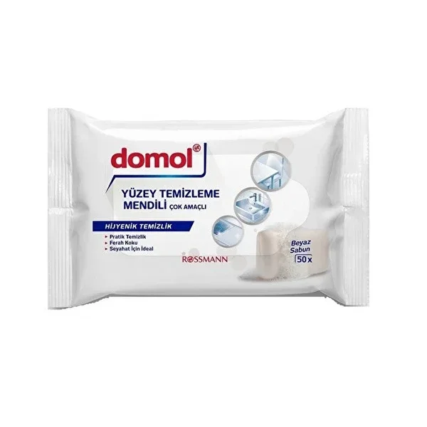Domol Multi-Purpose Surface Cleaning Wipes White Soap 50 pcs